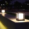 Đèn cổng ngoài trời hiện đại LED E27 chiếu sáng trang trí sân vườn lối đi biệt thự chống nước ip65 vỏ đen cao cấp DTT-DTR2048 - Ảnh 2