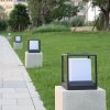 Đèn cổng ngoài trời hiện đại LED E27 chiếu sáng trang trí sân vườn lối đi biệt thự chống nước ip65 vỏ đen cao cấp DTT-DTR2048 - Ảnh 3