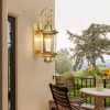Đèn tường đồng trang trí chống nước ip65 ngoài trời chiếu sáng sân vườn ngoại thất phong cách Châu Âu cổ điển LED E27 DTT-YN0641 - Ảnh 2