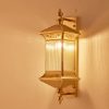 Đèn tường đồng trang trí chống nước ip65 ngoài trời chiếu sáng sân vườn ngoại thất phong cách Châu Âu cổ điển LED E27 DTT-YN0678 - Ảnh 3
