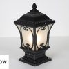 Đèn tường rào cổ điển nhôm đúc sơn tĩnh điện LED E27 chống nước ip65 chiếu sáng trang trí biệt thự villages resort cao cấp vỏ đen DTT-DT2051 - Ảnh 2