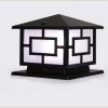Đèn tường rào hiện đại LED E27 chiếu sáng biệt thự trụ cổng hiên nhà ngoài trời chống nước ip65 D25cm D30cm D40cm vỏ đen DTT-DTR2044 - Ảnh 3