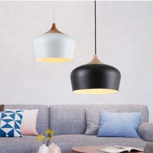 Alternative view of Chao đèn thả bàn ăn sắt dáng tròn sơn đen tĩnh điện LED E27 trang trí nhà hàng khách sạn quán cafe kiểu dáng đơn giản Bắc Âu hiện đại màu BLACK DTT-TT077