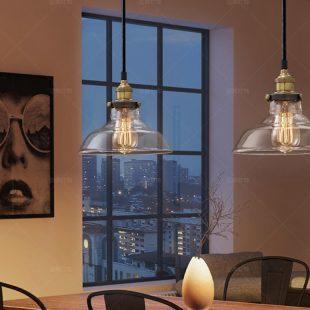Alternative view of Chao đèn thả thủy tinh đui đồng hiện đại trang trí nhà hàng quán cafe trong nhà cao cấp D25cm DTT-TT38