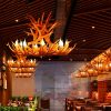 Đèn chùm sừng hươu 6 bóng 8 bóng cao cấp trang trí phòng khách hiện đại LED E14 vỏ màu gỗ vỏ trắng cao cấp DTT-SH01 - Ảnh 3