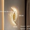 Đèn hắt tường phòng ngủ LED 16w đổi màu 3 chế độ trang trí tối giản hiện đại thiết kế đôi cánh Acrylic màu GOLD H50cm cao cấp DTT-YNB390 - Ảnh 3