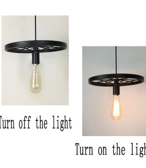 den led treo tran tha 6 banh xe kim loai cao cap e27 trang tri quan cafe tra sua nha hang khach san kieu dang toi gian bac au hien dai vo black cao cap dtt 024 6 5