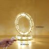 Đèn ngủ để bàn tab đầu giường pha lê LED mặt tròn 3000k 6500k cao cấp kiểu dáng Châu Âu hiện đại H30cm DTT-DB7310 - Ảnh 2