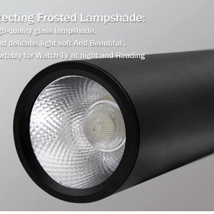 Alternative view of Đèn ống bơ thả bàn ăn gắn trần LED hiện đại trang trí phòng bếp kiểu dáng đơn giản thân kim loại sơn tĩnh điện đen 3000k H30cm H40cm cao cấp DTT-OB07
