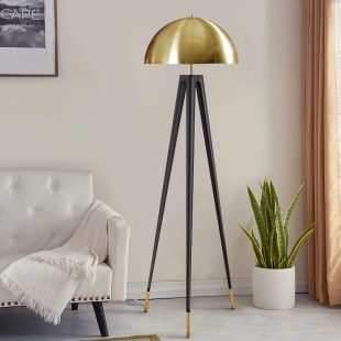 Alternative view of Đèn sàn phòng khách hình nấm chụp đồng cao cấp LED E27 chiếu sáng trang trí phong cách Châu Âu hiện đại D50xH175cm DTT-DS6013