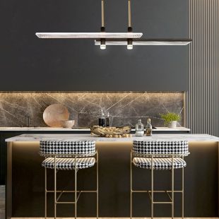 Alternative view of Đèn thả LED treo trần bàn ăn bàn đảo bếp Acrylic cao cấp 36W trang trí đơn giản hiện đại dây thả 150cm vỏ BLACK DTT-DTH8203