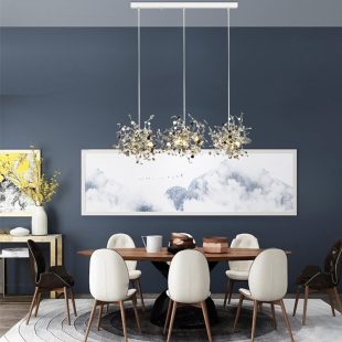 Alternative view of Đèn thả LED treo trần bàn ăn thép không gỉ cao cấp G9*3 trang trí nhà hàng chung cư biệt thự phong cách Châu Âu hiện đại D40cm DTT-DTH4582