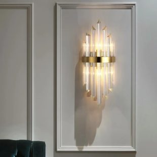 Alternative view of Đèn tường pha lê cao cấp LED E14 trang trí trong nhà biệt thự chung cư khách sạn hiện đại H52cm DTT-DPL817