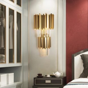 Alternative view of Đèn tường pha lê cao cấp LED E14*3 trang trí biệt thự chung cư khách sạn nội thất hiện đại H60cm DTT-DPL810