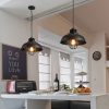 Chao đèn thả sắt sơn tĩnh điện có chụp chống nổ LED E27 trang trí bàn ăn bàn trà nhà hàng quán cafe trà sữa kiểu dáng đơn giản Bắc Âu Retro D30cm DTT-067 - Ảnh 2