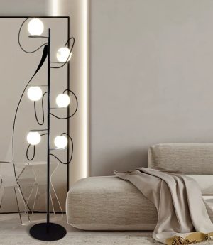 den cay phong khach bong thuy tinh phong cach bac au nordic trang tri hien dai cao 160cm dtt ds6blk 1