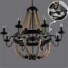 Đèn chùm thả trần dây thừng gai vintage LED E14*8 cao cấp trang trí phòng khách kiểu dáng Bắc Âu cổ điển D90cm DTT-DC1493 - Ảnh 3