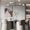 Đèn chùm thủy tinh LED G9 4 bóng 6 bóng màu trắng đục loại nhỏ cao cấp trang trí trong nhà kiểu dáng tối giản Bắc Âu hiện đại DTT-DC8197 - Ảnh 3