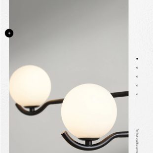 Alternative view of Đèn thả bàn ăn chao thủy tinh loại nhỏ 6 bóng LED G9 trang trí nhà hàng khách sạn biệt thự chung cư kiểu dáng đơn giản Bắc Âu hiện đại D120cm DTT-BA9019