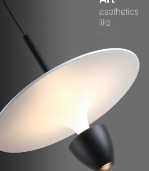 den tha gan tran led 10w chieu sang trang tri ban an phong cach nordic hien dai d30cm dtt dth9631 4