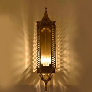 Alternative view of Đèn tường đồng cổ điển kiểu dáng Châu Âu LED E14*3 trang trí tiền sảnh hành lang ban công ngoài trời chống nước cao cấp DTT-DT-L1906
