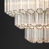 Đèn chùm pha lê LED cao cấp chiếu sáng trang trí cầu thang phòng khách phòng ngủ phong cách Châu Âu cổ điển D60cm 80cm DTT-DC8805 - Ảnh 3