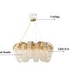 Đèn chùm pha lê LED E14 cao cấp chiếu sáng trang trí phòng ăn phòng khách phòng ngủ phong cách Châu Âu hiện đại H50cm DTT-DC1425 - Ảnh 2