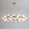 Đèn chùm thủy tinh hiện đại LED G9 bong bóng màu hổ phách trang trí chung cư khách sạn nhà hàng shop thời trang D60cm D75cm cao cấp DTT-DC039F - Ảnh 2