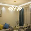 Đèn chùm thủy tinh hiện đại LED G9 bong bóng màu hổ phách trang trí chung cư khách sạn nhà hàng shop thời trang D60cm D75cm cao cấp DTT-DC039F - Ảnh 3