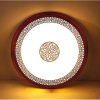 Đèn LED gắn trần viền gỗ mặt tròn Acrylic cao cấp trang trí biệt thự khách sạn nhà hàng kiểu dáng vintage cổ điển DTT-OPT2330 - Ảnh 3