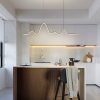 Đèn LED treo thả trần đổi màu 3 chế độ ánh sáng 30w cao cấp trang trí bàn ăn bàn đảo bếp quầy bar phong cách Bắc Âu tối giản hiện đại H100cm vỏ đen DTT-BA1564 - Ảnh 2