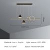 Đèn LED treo thả trần đổi màu 3 chế độ ánh sáng cao cấp trang trí bàn ăn bàn đảo bếp quầy bar phong cách Bắc Âu tối giản hiện đại D120cm vỏ đen DTT-BA2001 - Ảnh 3