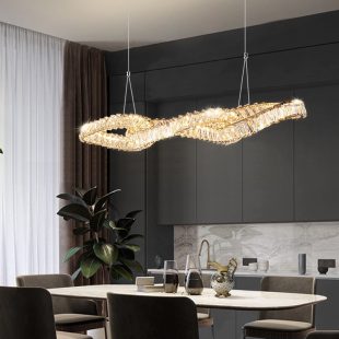 Alternative view of Đèn LED treo thả trần pha lê cao cấp trang trí bàn ăn bàn đảo bếp quầy bar phong cách Bắc Âu tối giản hiện đại DTT-BA2052