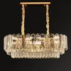 Đèn LED treo thả trần pha lê E14 cao cấp trang trí bàn đảo bếp bàn ăn phong cách Châu Âu hiện đại D80cm DTT-BA-PL8570 - Ảnh 2
