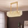 Đèn LED treo thả trần pha lê E14 cao cấp trang trí bàn đảo bếp bàn ăn phong cách Châu Âu hiện đại D80cm DTT-BA-PL8570 - Ảnh 3