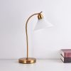 Đèn bàn làm việc LED E27 chụp thủy tinh cao cấp chiếu sáng trang trí văn phòng phòng học kiểu dáng Bắc Âu hiện đại vỏ trắng DTT-YN8110A - Ảnh 2