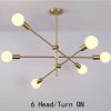 Đèn chùm hiện đại LED E27 6 bóng điều chỉnh cao cấp trang trí phòng khách phòng ngủ phòng bếp phong cách Bắc Âu Nordic DTT-DTH326 - Ảnh 3