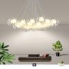 Đèn chùm thủy tinh LED G4 bong bóng nhiều màu hiện đại trang trí shop thời trang quán bar cafe phong cách Bắc Âu DTT-DC2023 - Ảnh 3