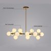 Đèn thả bàn ăn chao thủy tinh trắng mờ LED G4 16 bóng trang trí bàn ăn bàn đảo bếp phong cách Nordic Bắc Âu hiện đại DTT-BA186 - Ảnh 3