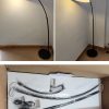 Đèn cây đứng sofa đọc sách LED E27 cao cấp chiếu sáng trang trí phòng khách kiểu dáng Nordic hiện đại vỏ BLACK DTT-DS80580 - Ảnh 3