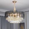 Đèn chùm pha lê K9 màu xám khói cao cấp treo trần LED E14 trang trí phòng ngủ phong cách Châu Âu hiện đại DTT-DC6622 - Ảnh 2