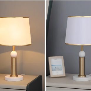 Alternative view of Đèn bàn khách sạn LED E27 chụp vải cao cấp trang trí đầu giường phòng ngủ hiện đại phong cách Bắc Âu DTT-DB-YN5042