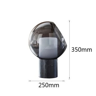 Alternative view of Đèn bàn thủy tinh LED thân đá màu xám khói cao cấp trang trí phòng khách kiểu dáng Bắc Âu hiện đại DTT-DB0731