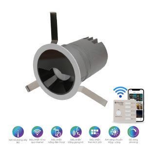 den-led-am-tran-downlight-xoay-goc-chieu-diem-ket-noi-bluetooth-12w-lo-khoet-80mm-dimmer-3-che-do-mau-cao-cap-dtt-at18-ble-2
