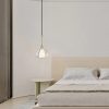 Đèn thả treo trần hình giọt nước thủy tinh màu LED E27 cao cấp trang trí phòng ngủ kiểu dáng tối giản Bắc Âu hiện đại D20cm DTT-DTH614 - Ảnh 3