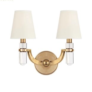 Alternative view of Đèn tường đồng hiện đại LED chụp vải cao cấp trang trí phòng ngủ phong cách Châu Âu DTT-DT242