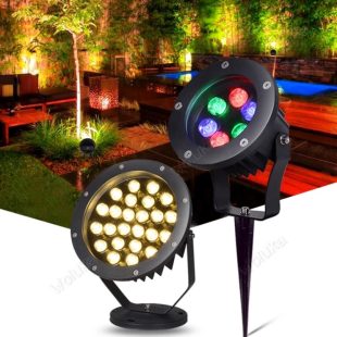 Alternative view of Đèn LED cắm cỏ chiếu cây sân vườn ngoài trời 220V 24V 12V chống nước ip66 BLUE/GREEN/RED/RGB cao cấp DTT-CCX75