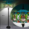 Đèn sàn đồng chao thủy tinh LED E27 trang trí phòng ngủ kiểu dáng vintage Bắc Âu cổ điển Tiffany DTT-DS73 - Ảnh 2