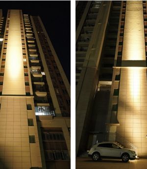 den led chieu toa nha ngoai troi co mu goc 30 do 54w blue green red chong nuoc ip66 cao cap dtt rcm30 1