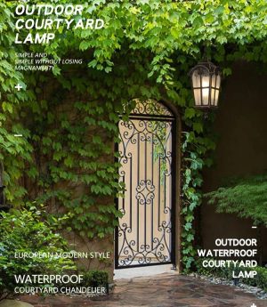 den tha ngoai troi co dien led e27 trang tri san vuon ban cong chong nuoc cao cap dtt dt220 8